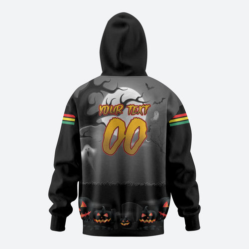 Custom Halloween Penrith Panthers Hoodie Spooky Australia Mascot Rugby