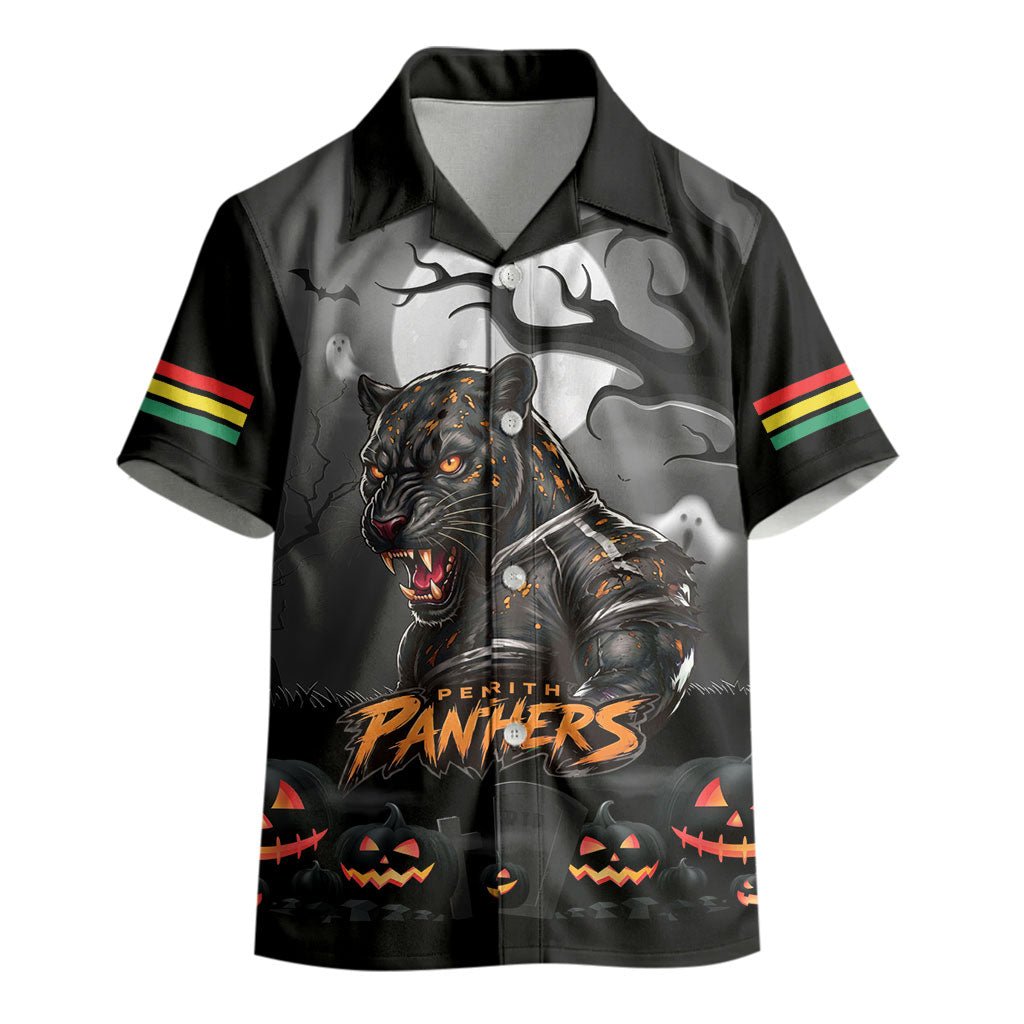 Custom Halloween Penrith Panthers Kid Hawaiian Shirt Spooky Australia Mascot Rugby