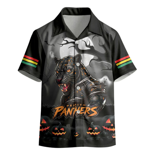 Custom Halloween Penrith Panthers Kid Hawaiian Shirt Spooky Australia Mascot Rugby