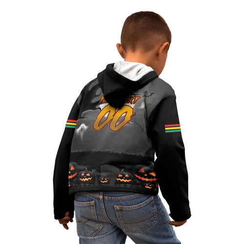 Custom Halloween Penrith Panthers Kid Hoodie Spooky Australia Mascot Rugby