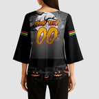 Custom Halloween Penrith Panthers Kimono Sleeve Blouse Spooky Australia Mascot Rugby