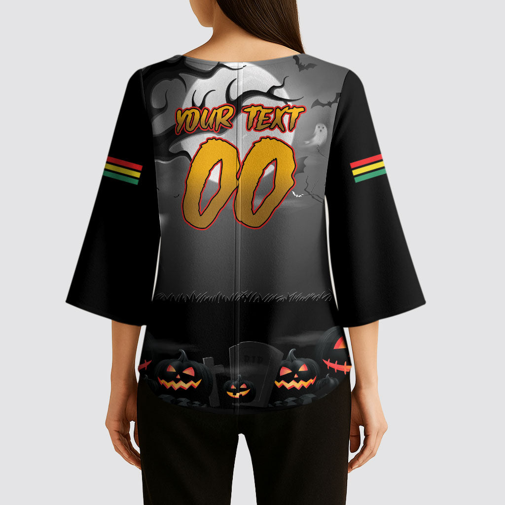 Custom Halloween Penrith Panthers Kimono Sleeve Blouse Spooky Australia Mascot Rugby