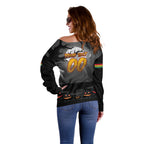 Custom Halloween Penrith Panthers Off Shoulder Sweater Spooky Australia Mascot Rugby