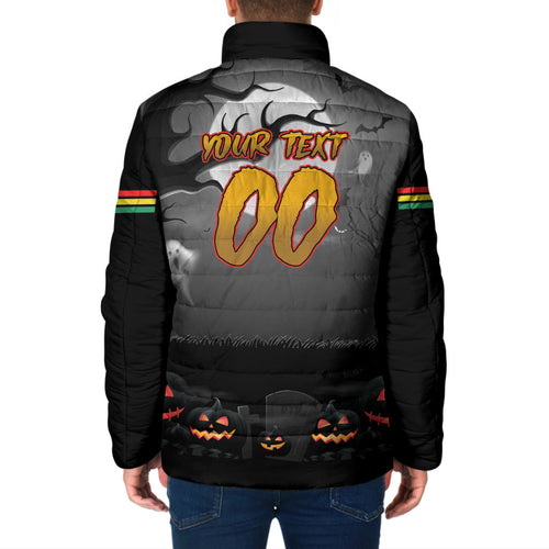 Custom Halloween Penrith Panthers Padded Jacket Spooky Australia Mascot Rugby