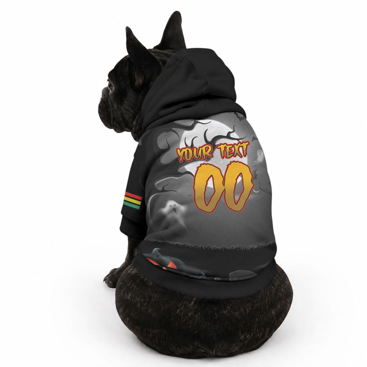 Custom Halloween Penrith Panthers Pet Hoodie Spooky Australia Mascot Rugby