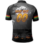 Custom Halloween Penrith Panthers Polo Shirt Spooky Australia Mascot Rugby