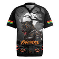 Custom Halloween Penrith Panthers Rugby Jersey Spooky Australia Mascot Rugby
