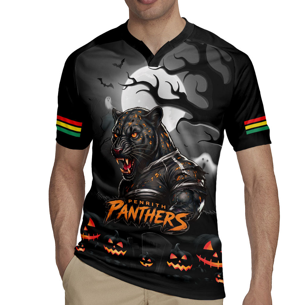 Custom Halloween Penrith Panthers Rugby Jersey Spooky Australia Mascot Rugby