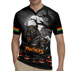 Custom Halloween Penrith Panthers Rugby Jersey Spooky Australia Mascot Rugby