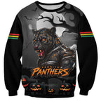 Custom Halloween Penrith Panthers Sweatshirt Spooky Australia Mascot Rugby