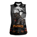 Custom Halloween Penrith Panthers Women Sleeveless Polo Shirt Spooky Australia Mascot Rugby
