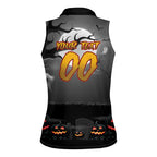 Custom Halloween Penrith Panthers Women Sleeveless Polo Shirt Spooky Australia Mascot Rugby