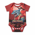 Custom Halloween Redcliffe Dolphins Baby Onesie Spooky Australia Mascot Rugby
