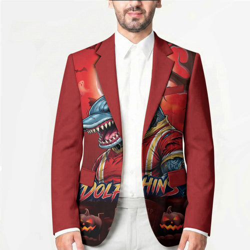 Custom Halloween Redcliffe Dolphins Blazer Spooky Australia Mascot Rugby