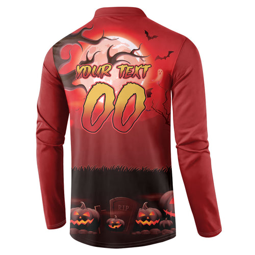 Custom Halloween Redcliffe Dolphins Button Sweatshirt Spooky Australia Mascot Rugby