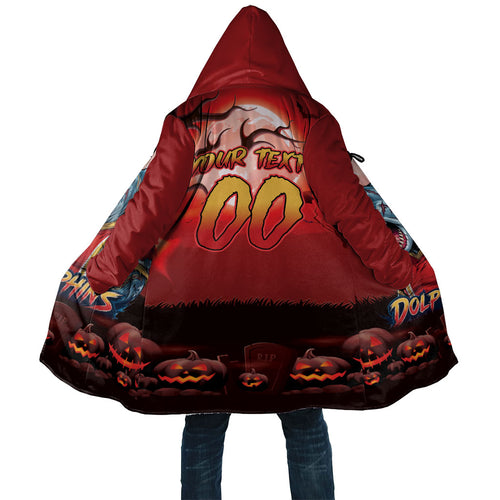Custom Halloween Redcliffe Dolphins Cloak Spooky Australia Mascot Rugby