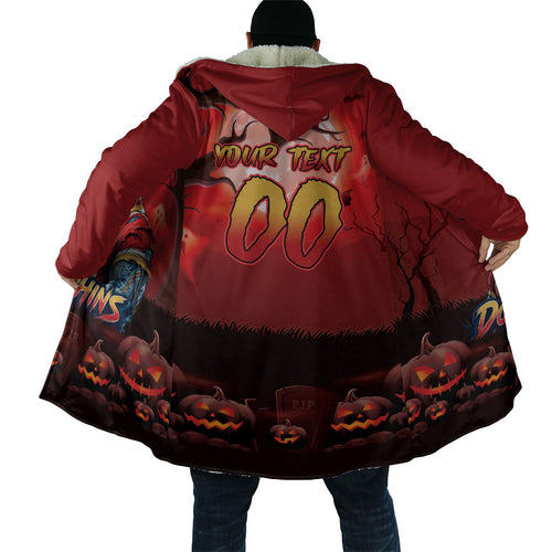 Custom Halloween Redcliffe Dolphins Cloak Spooky Australia Mascot Rugby