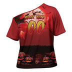 Custom Halloween Redcliffe Dolphins Cross Shoulder Shirt Spooky Australia Mascot Rugby