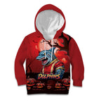 Custom Halloween Redcliffe Dolphins Kid Hoodie Spooky Australia Mascot Rugby