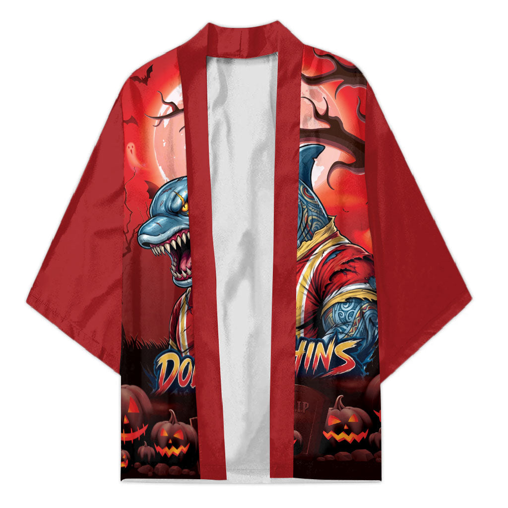 Custom Halloween Redcliffe Dolphins Kimono Spooky Australia Mascot Rugby