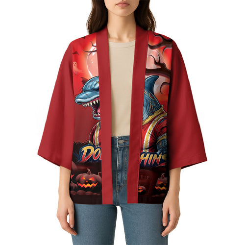 Custom Halloween Redcliffe Dolphins Kimono Spooky Australia Mascot Rugby