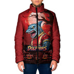 Custom Halloween Redcliffe Dolphins Padded Jacket Spooky Australia Mascot Rugby