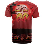 Custom Halloween Redcliffe Dolphins T Shirt Spooky Australia Mascot Rugby