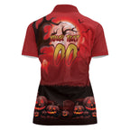 Custom Halloween Redcliffe Dolphins Women Polo Shirt Spooky Australia Mascot Rugby