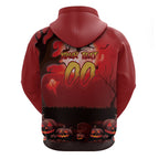 Custom Halloween Redcliffe Dolphins Zip Hoodie Spooky Australia Mascot Rugby