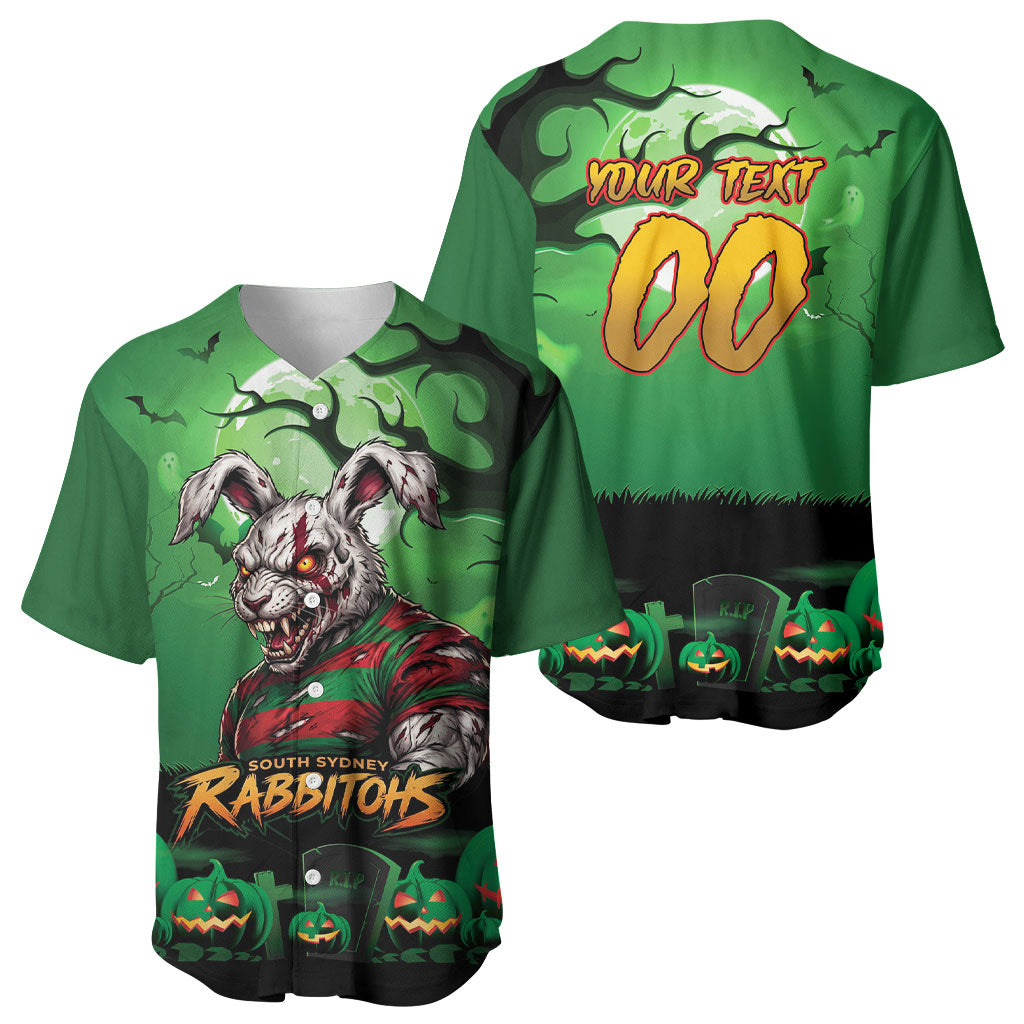 Custom Halloween South Sydney Rabbitohs Baseball Jersey Spooky Australia Mascot Rugby