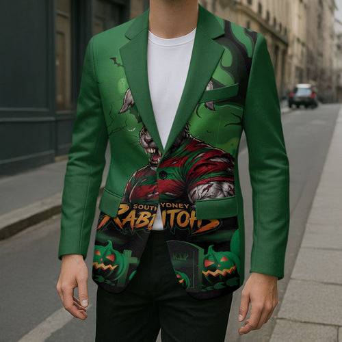 Custom Halloween South Sydney Rabbitohs Blazer Spooky Australia Mascot Rugby