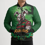 Custom Halloween South Sydney Rabbitohs Bomber Puffer Jacket Spooky Australia Mascot Rugby