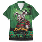 Custom Halloween South Sydney Rabbitohs Hawaiian Shirt Spooky Australia Mascot Rugby