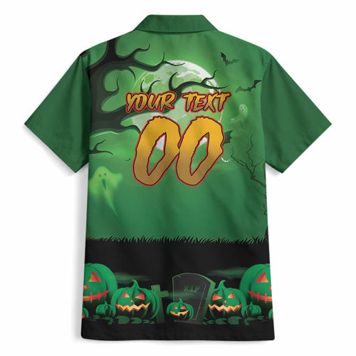 Custom Halloween South Sydney Rabbitohs Hawaiian Shirt Spooky Australia Mascot Rugby