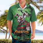 Custom Halloween South Sydney Rabbitohs Hawaiian Shirt Spooky Australia Mascot Rugby