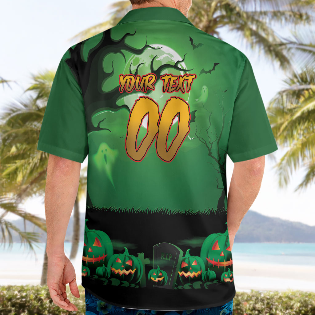 Custom Halloween South Sydney Rabbitohs Hawaiian Shirt Spooky Australia Mascot Rugby