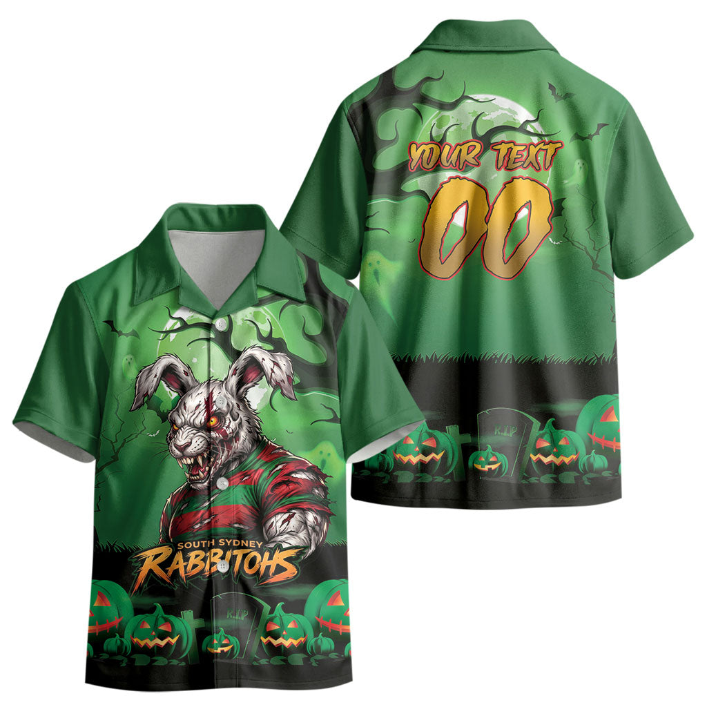 Custom Halloween South Sydney Rabbitohs Kid Hawaiian Shirt Spooky Australia Mascot Rugby