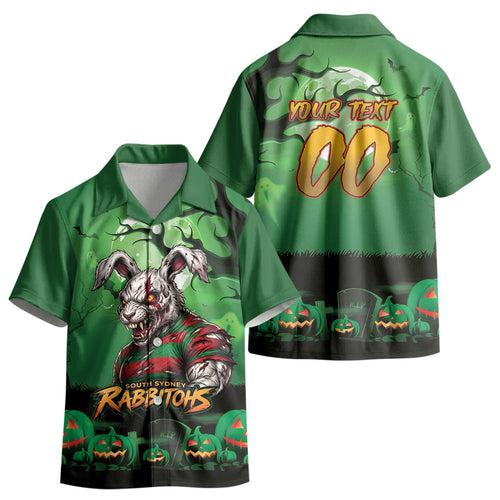 Custom Halloween South Sydney Rabbitohs Kid Hawaiian Shirt Spooky Australia Mascot Rugby