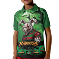 Custom Halloween South Sydney Rabbitohs Kid Polo Shirt Spooky Australia Mascot Rugby