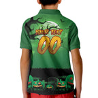 Custom Halloween South Sydney Rabbitohs Kid Polo Shirt Spooky Australia Mascot Rugby