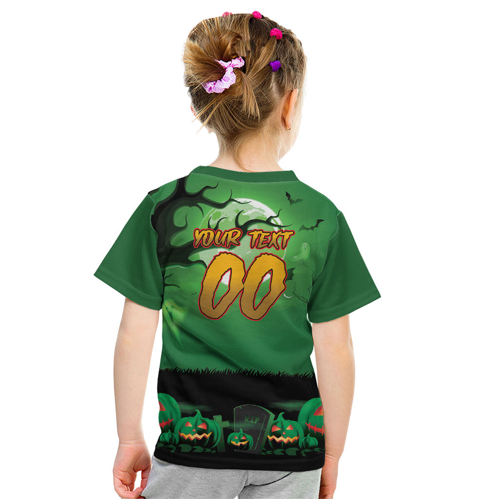 Custom Halloween South Sydney Rabbitohs Kid T Shirt Spooky Australia Mascot Rugby