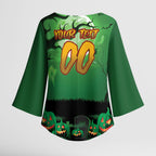 Custom Halloween South Sydney Rabbitohs Kimono Sleeve Blouse Spooky Australia Mascot Rugby