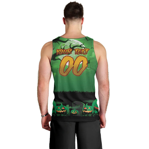 Custom Halloween South Sydney Rabbitohs Men Tank Top Spooky Australia Mascot Rugby
