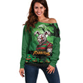 Custom Halloween South Sydney Rabbitohs Off Shoulder Sweater Spooky Australia Mascot Rugby