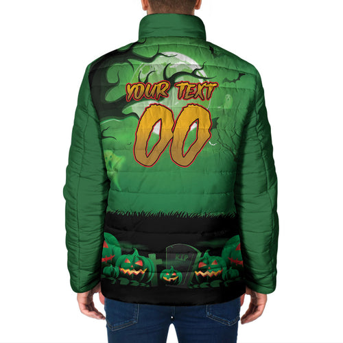 Custom Halloween South Sydney Rabbitohs Padded Jacket Spooky Australia Mascot Rugby