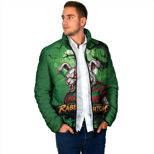 Custom Halloween South Sydney Rabbitohs Padded Jacket Spooky Australia Mascot Rugby