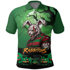 Custom Halloween South Sydney Rabbitohs Polo Shirt Spooky Australia Mascot Rugby