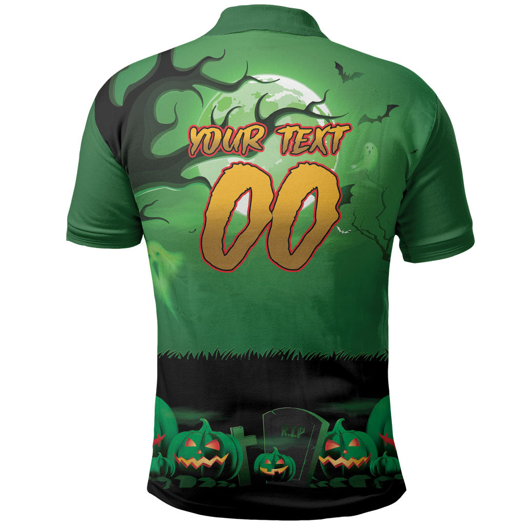 Custom Halloween South Sydney Rabbitohs Polo Shirt Spooky Australia Mascot Rugby