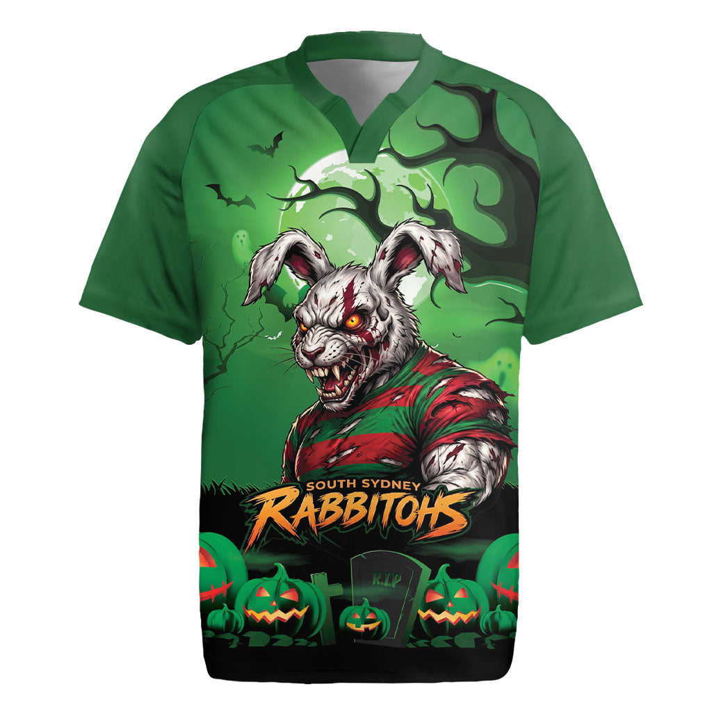 Custom Halloween South Sydney Rabbitohs Rugby Jersey Spooky Australia Mascot Rugby