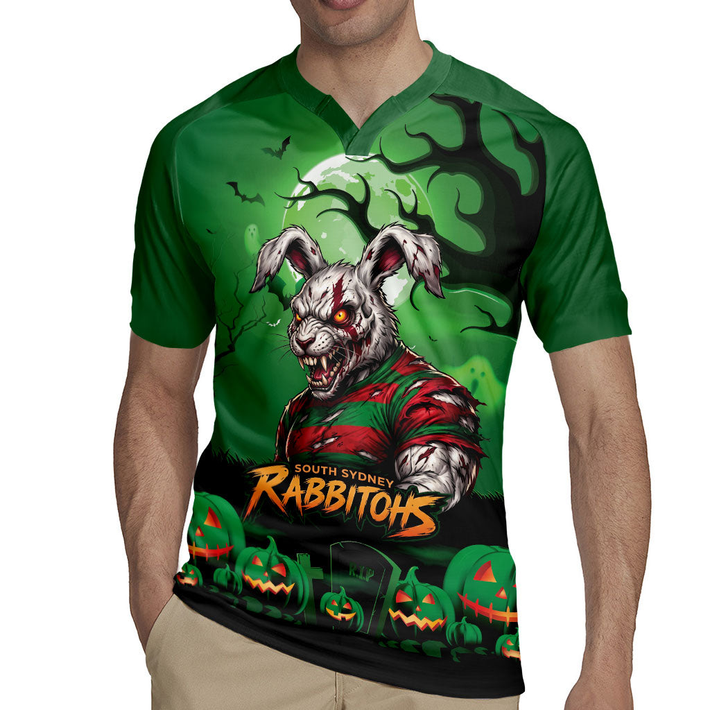 Custom Halloween South Sydney Rabbitohs Rugby Jersey Spooky Australia Mascot Rugby